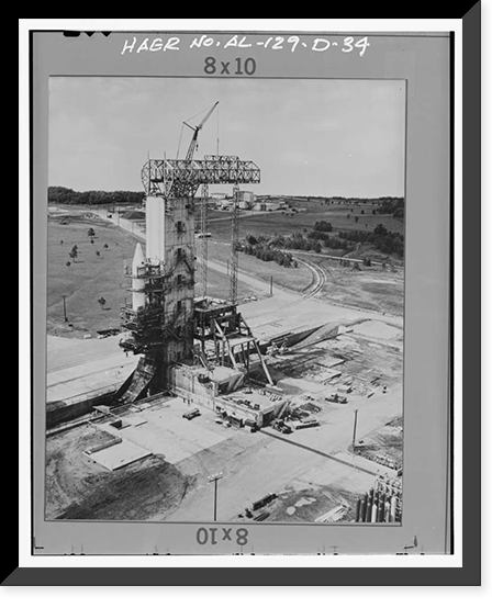 Historic Framed Print, Marshall Space Flight Center, Saturn Propulsion & Structural Test Facility, East Test Area, Huntsville vicinity, Madison County, AL - 28,  17-7/8" x 21-7/8"