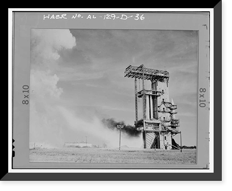 Historic Framed Print, Marshall Space Flight Center, Saturn Propulsion & Structural Test Facility, East Test Area, Huntsville vicinity, Madison County, AL - 30,  17-7/8" x 21-7/8"
