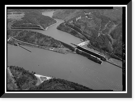 Historic Framed Print, Holt Lock & Dam, Warrior River, Holt, Tuscaloosa County, AL - 3,  17-7/8" x 21-7/8"