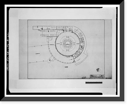 Historic Framed Print, University of California Radiation Laboratory, Bevatron, 1 Cyclotron Road, Berkeley, Alameda County, CA - 22,  17-7/8" x 21-7/8"