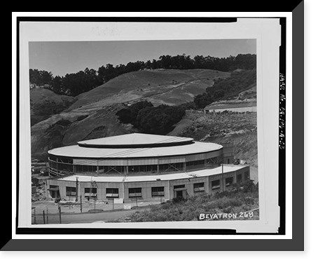 Historic Framed Print, University of California Radiation Laboratory, Bevatron, 1 Cyclotron Road, Berkeley, Alameda County, CA - 53,  17-7/8" x 21-7/8"