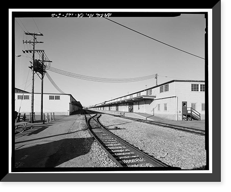 Historic Framed Print, Oakland Army Base, Warehouse Type, Tobruk Street, between Warehouse Road & Fifteenth, Oakland, Alameda County, CA - 5,  17-7/8" x 21-7/8"