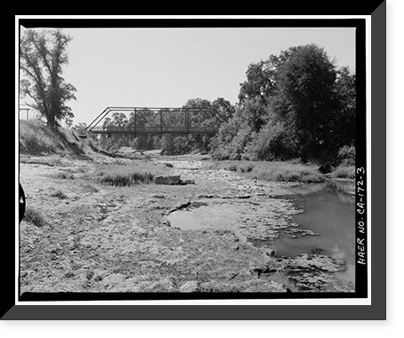 Historic Framed Print, Dry Creek Bridge, Spanning Dry Creek at Cook Road, Ione vicinity, Amador County, CA - 3,  17-7/8" x 21-7/8"