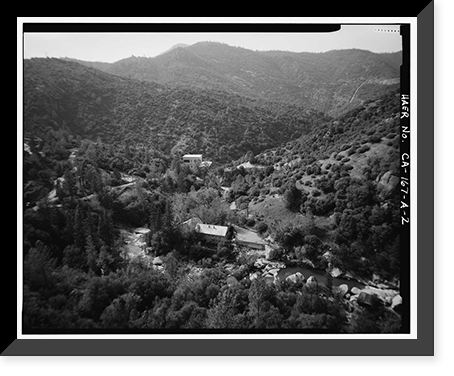 Historic Framed Print, Big Creek Hydroelectric System, Powerhouse 8, Operator Cottage, Big Creek, Big Creek vicinity, Fresno County, CA - 2,  17-7/8" x 21-7/8"