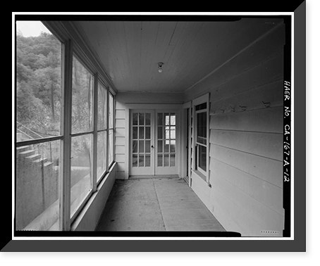 Historic Framed Print, Big Creek Hydroelectric System, Powerhouse 8, Operator Cottage, Big Creek, Big Creek vicinity, Fresno County, CA - 12,  17-7/8" x 21-7/8"