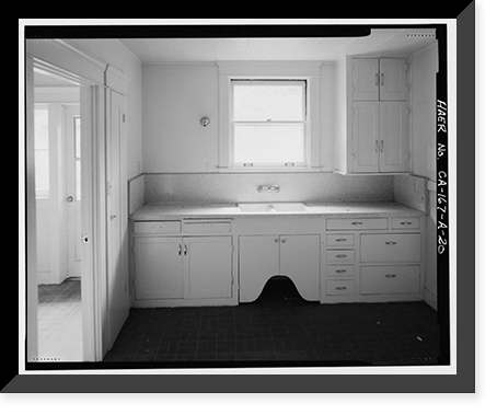 Historic Framed Print, Big Creek Hydroelectric System, Powerhouse 8, Operator Cottage, Big Creek, Big Creek vicinity, Fresno County, CA - 20,  17-7/8" x 21-7/8"