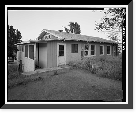 Historic Framed Print, Bishop Creek Hydroelectric System, Control Station, Worker Cottage, Bishop Creek, Bishop vicinity, Inyo County, CA - 4,  17-7/8" x 21-7/8"