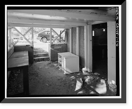 Historic Framed Print, Bishop Creek Hydroelectric System, Control Station, Worker Cottage, Bishop Creek, Bishop vicinity, Inyo County, CA - 6,  17-7/8" x 21-7/8"
