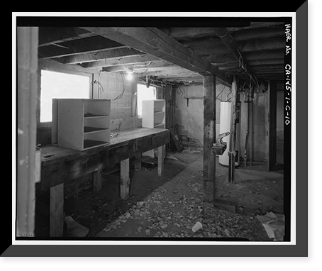 Historic Framed Print, Bishop Creek Hydroelectric System, Control Station, Worker Cottage, Bishop Creek, Bishop vicinity, Inyo County, CA - 10,  17-7/8" x 21-7/8"