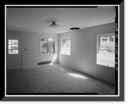 Historic Framed Print, Bishop Creek Hydroelectric System, Plant 4, Worker Cottage, Bishop Creek, Bishop vicinity, Inyo County, CA - 10,  17-7/8" x 21-7/8"