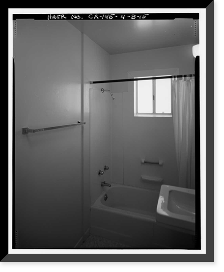 Historic Framed Print, Bishop Creek Hydroelectric System, Plant 4, Worker Cottage, Bishop Creek, Bishop vicinity, Inyo County, CA - 15,  17-7/8" x 21-7/8"