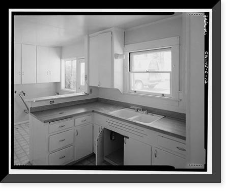 Historic Framed Print, Bishop Creek Hydroelectric System, Plant 4, Worker Cottage, Bishop Creek, Bishop vicinity, Inyo County, CA - 33,  17-7/8" x 21-7/8"