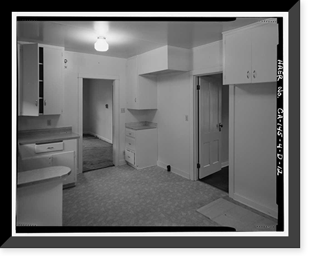 Historic Framed Print, Bishop Creek Hydroelectric System, Plant 4, Worker Cottage, Bishop Creek, Bishop vicinity, Inyo County, CA - 54,  17-7/8" x 21-7/8"