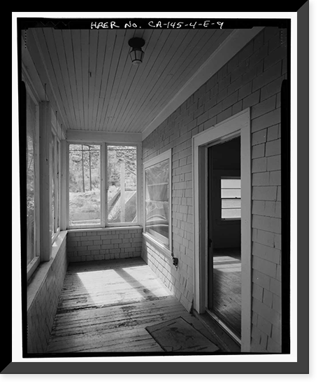 Historic Framed Print, Bishop Creek Hydroelectric System, Plant 4, Worker Cottage, Bishop Creek, Bishop vicinity, Inyo County, CA - 70,  17-7/8" x 21-7/8"