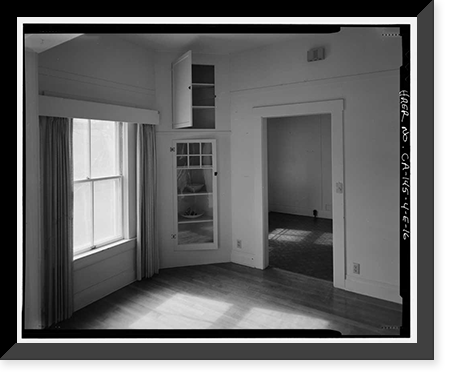 Historic Framed Print, Bishop Creek Hydroelectric System, Plant 4, Worker Cottage, Bishop Creek, Bishop vicinity, Inyo County, CA - 77,  17-7/8" x 21-7/8"