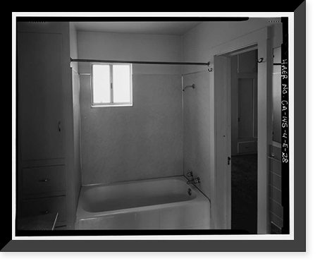 Historic Framed Print, Bishop Creek Hydroelectric System, Plant 4, Worker Cottage, Bishop Creek, Bishop vicinity, Inyo County, CA - 89,  17-7/8" x 21-7/8"