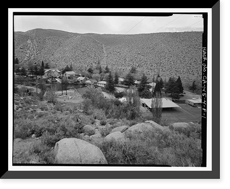 Historic Framed Print, Bishop Creek Hydroelectric System, Plant 4, Worker Cottage, Bishop Creek, Bishop vicinity, Inyo County, CA - 90,  17-7/8" x 21-7/8"