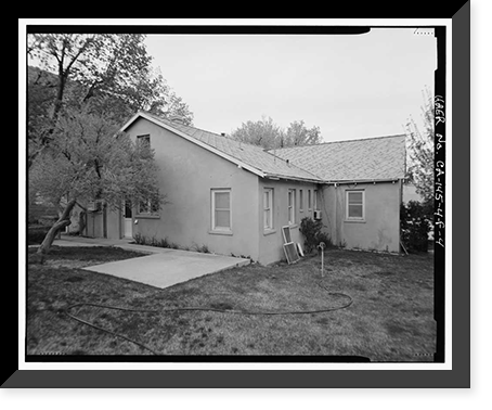 Historic Framed Print, Bishop Creek Hydroelectric System, Plant 4, Worker Cottage, Bishop Creek, Bishop vicinity, Inyo County, CA - 93,  17-7/8" x 21-7/8"