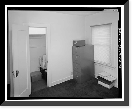 Historic Framed Print, Bishop Creek Hydroelectric System, Plant 4, Worker Cottage, Bishop Creek, Bishop vicinity, Inyo County, CA - 115,  17-7/8" x 21-7/8"