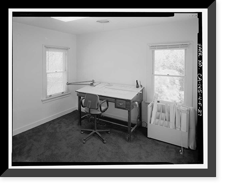 Historic Framed Print, Bishop Creek Hydroelectric System, Plant 4, Worker Cottage, Bishop Creek, Bishop vicinity, Inyo County, CA - 116,  17-7/8" x 21-7/8"