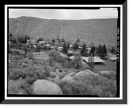 Historic Framed Print, Bishop Creek Hydroelectric System, Plant 4, Worker Cottage, Bishop Creek, Bishop vicinity, Inyo County, CA - 117,  17-7/8" x 21-7/8"