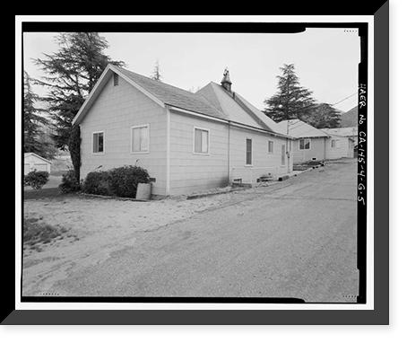 Historic Framed Print, Bishop Creek Hydroelectric System, Plant 4, Worker Cottage, Bishop Creek, Bishop vicinity, Inyo County, CA - 121,  17-7/8" x 21-7/8"