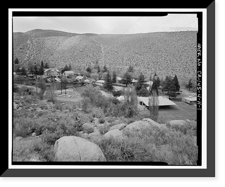 Historic Framed Print, Bishop Creek Hydroelectric System, Plant 4, Worker Cottage, Bishop Creek, Bishop vicinity, Inyo County, CA - 137,  17-7/8" x 21-7/8"