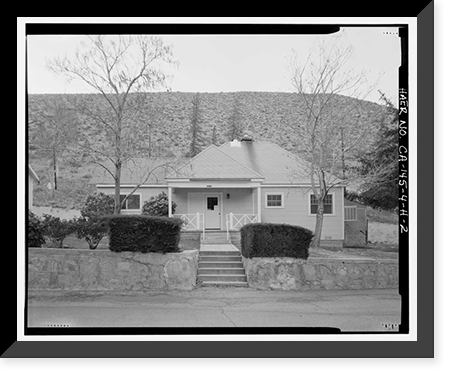 Historic Framed Print, Bishop Creek Hydroelectric System, Plant 4, Worker Cottage, Bishop Creek, Bishop vicinity, Inyo County, CA - 138,  17-7/8" x 21-7/8"