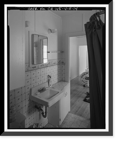 Historic Framed Print, Bishop Creek Hydroelectric System, Plant 4, Worker Cottage, Bishop Creek, Bishop vicinity, Inyo County, CA - 150,  17-7/8" x 21-7/8"