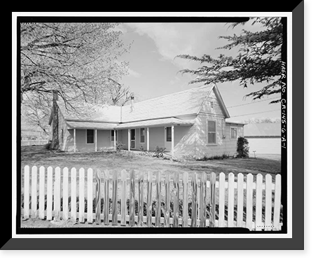 Historic Framed Print, Bishop Creek Hydroelectric System, Plant 6, Cashbaugh-Kilpatrick House, Bishop Creek, Bishop vicinity, Inyo County, CA,  17-7/8" x 21-7/8"