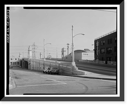Historic Framed Print, First Street Bridge, Spanning Los Angeles River at First Street, Los Angeles, Los Angeles County, CA - 43,  17-7/8" x 21-7/8"