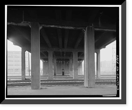 Historic Framed Print, Ninth Street Viaduct, Spanning Los Angeles River at Olympic Boulevard, Los Angeles, Los Angeles County, CA - 12,  17-7/8" x 21-7/8"