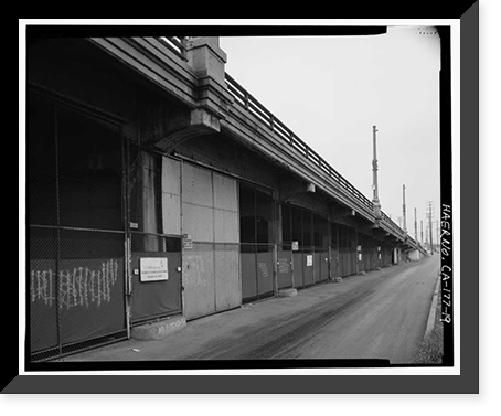 Historic Framed Print, Ninth Street Viaduct, Spanning Los Angeles River at Olympic Boulevard, Los Angeles, Los Angeles County, CA - 19,  17-7/8" x 21-7/8"