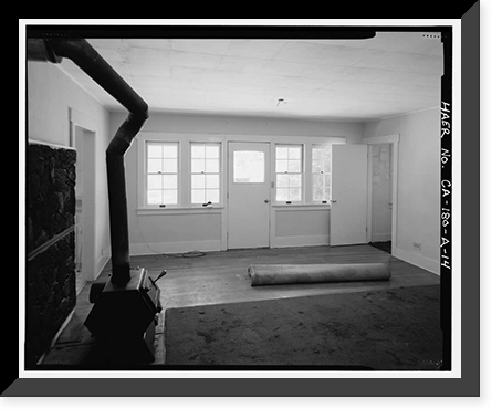 Historic Framed Print, Lee Vining Creek Hydroelectric System, Triplex Cottage, Lee Vining Creek, Lee Vining vicinity, Mono County, CA - 14,  17-7/8" x 21-7/8"