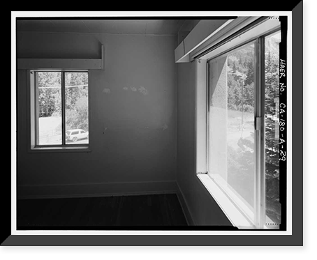 Historic Framed Print, Lee Vining Creek Hydroelectric System, Triplex Cottage, Lee Vining Creek, Lee Vining vicinity, Mono County, CA - 29,  17-7/8" x 21-7/8"