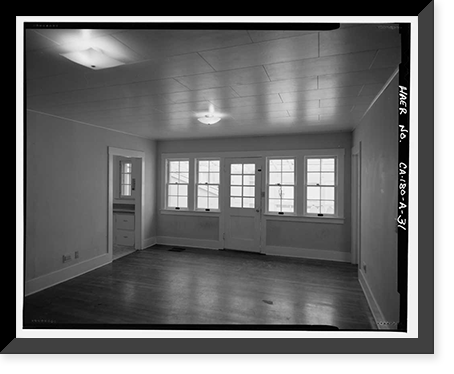 Historic Framed Print, Lee Vining Creek Hydroelectric System, Triplex Cottage, Lee Vining Creek, Lee Vining vicinity, Mono County, CA - 31,  17-7/8" x 21-7/8"