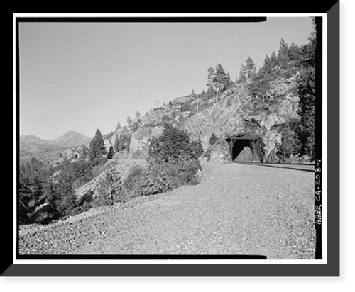 Historic Framed Print, Central Pacific Transcontinental Railroad, Tunnel No. 35, Milepost 176.62, Yuba Pass vicinity, Nevada County, CA,  17-7/8" x 21-7/8"