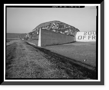 Historic Framed Print, Prado Dam, Spillway, Santa Ana River near junction of State Highways 71, Corona vicinity, Riverside County, CA - 4,  17-7/8" x 21-7/8"