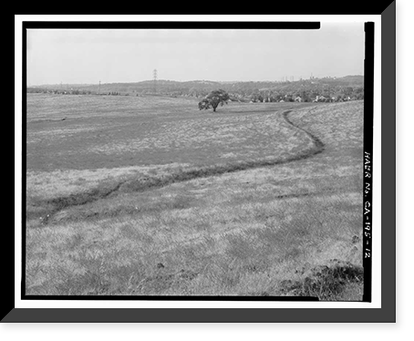 Historic Framed Print, Keefe-McDerby Mine Ditch, East of East Bidwell Street between Clarksville Ro, Folsom vicinity, Sacramento County, CA - 12,  17-7/8" x 21-7/8"