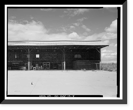 Historic Framed Print, Barstow-Daggett Airport, Hangar Shed No. 4, 39500 National Trails Highway, Daggett vicinity, San Bernardino County, CA - 4,  17-7/8" x 21-7/8"