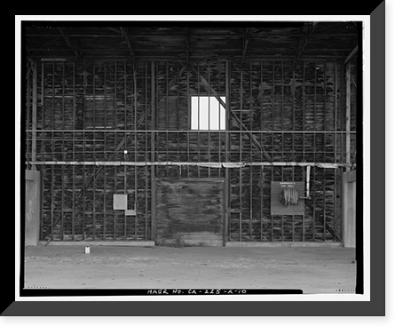 Historic Framed Print, Barstow-Daggett Airport, Hangar Shed No. 4, 39500 National Trails Highway, Daggett vicinity, San Bernardino County, CA - 10,  17-7/8" x 21-7/8"