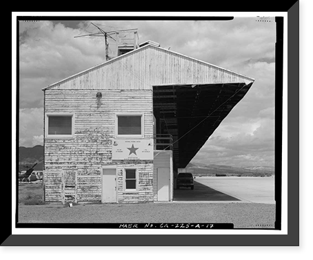 Historic Framed Print, Barstow-Daggett Airport, Hangar Shed No. 4, 39500 National Trails Highway, Daggett vicinity, San Bernardino County, CA - 17,  17-7/8" x 21-7/8"