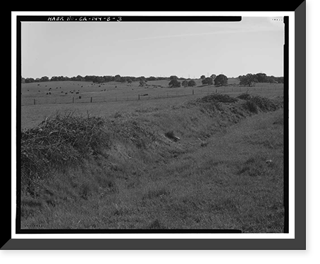 Historic Framed Print, Natomas Ditch System, Rhodes Ditch, West of Bidwell Street, north of U.S. Highway 50, Folsom, Sacramento County, CA - 3,  17-7/8" x 21-7/8"