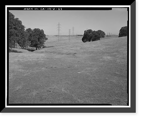 Historic Framed Print, Natomas Ditch System, Rhodes Ditch, West of Bidwell Street, north of U.S. Highway 50, Folsom, Sacramento County, CA - 23,  17-7/8" x 21-7/8"