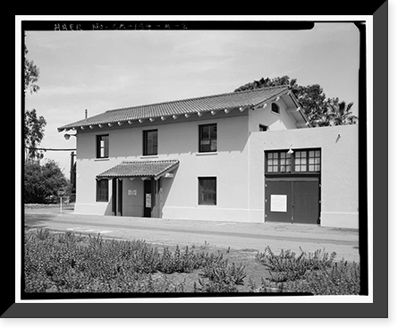 Historic Framed Print, Chollas Heights Naval Radio Transmitting Facility, Transmitter Building, 6410 Zero Road, San Diego, San Diego County, CA - 2,  17-7/8" x 21-7/8"