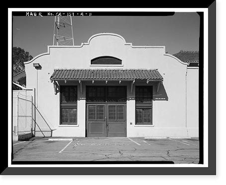 Historic Framed Print, Chollas Heights Naval Radio Transmitting Facility, Transmitter Building, 6410 Zero Road, San Diego, San Diego County, CA - 11,  17-7/8" x 21-7/8"