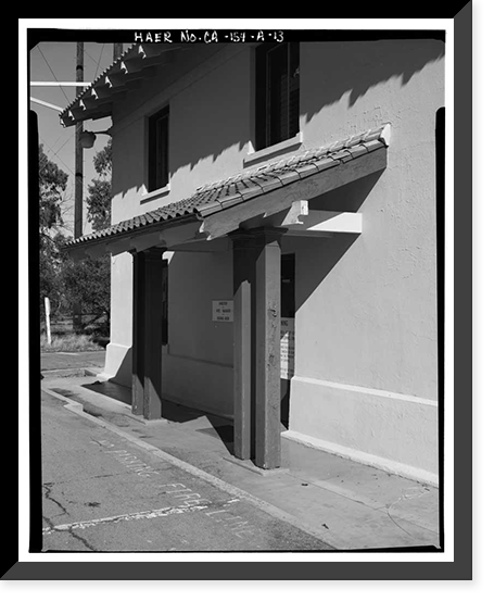 Historic Framed Print, Chollas Heights Naval Radio Transmitting Facility, Transmitter Building, 6410 Zero Road, San Diego, San Diego County, CA - 13,  17-7/8" x 21-7/8"