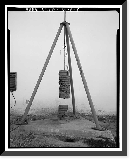 Historic Framed Print, Chollas Heights Naval Radio Transmitting Facility, Helix House, 6410 Zero Road, San Diego, San Diego County, CA - 8,  17-7/8" x 21-7/8"
