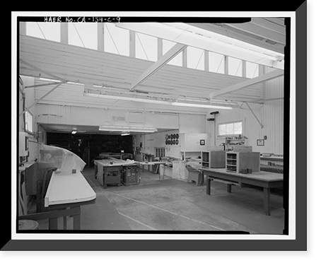 Historic Framed Print, Chollas Heights Naval Radio Transmitting Facility, Public Works Shop, 6410 Zero Road, San Diego, San Diego County, CA - 9,  17-7/8" x 21-7/8"