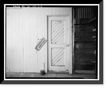 Historic Framed Print, Chollas Heights Naval Radio Transmitting Facility, Public Works Shop, 6410 Zero Road, San Diego, San Diego County, CA - 11,  17-7/8" x 21-7/8"